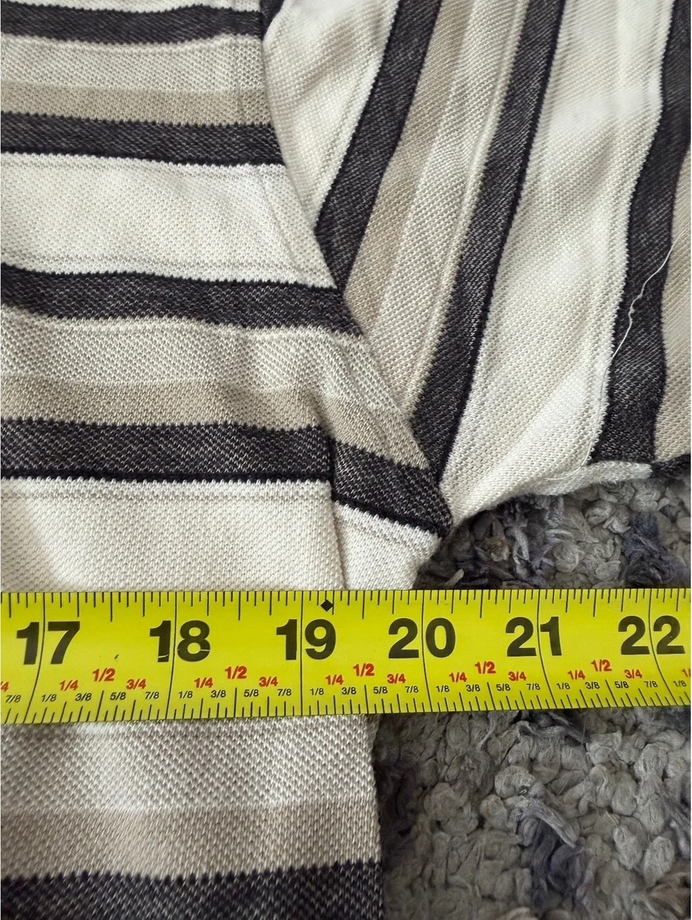 Polo Ralph Lauren Striped Polo Shirt Mens Med. Beige Brown Short Sleeve Classic